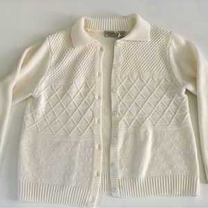 White Cardigan Sweater